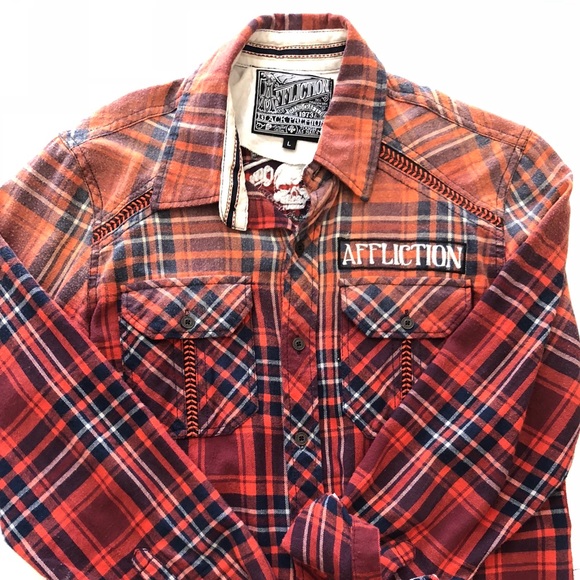 Womens Affliction Flannel Shirt 